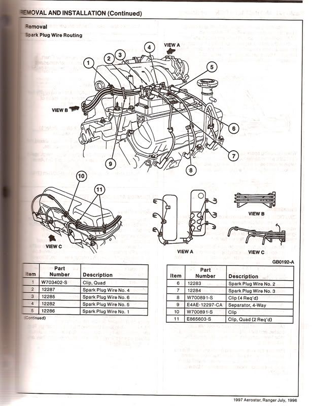 1998 Ford Ranger Spark Plug Wire Diagram