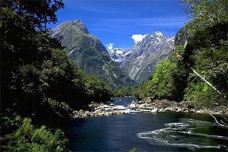 New Zealand Mountain River