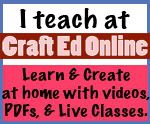 Live, video art and craft classes and pdfs