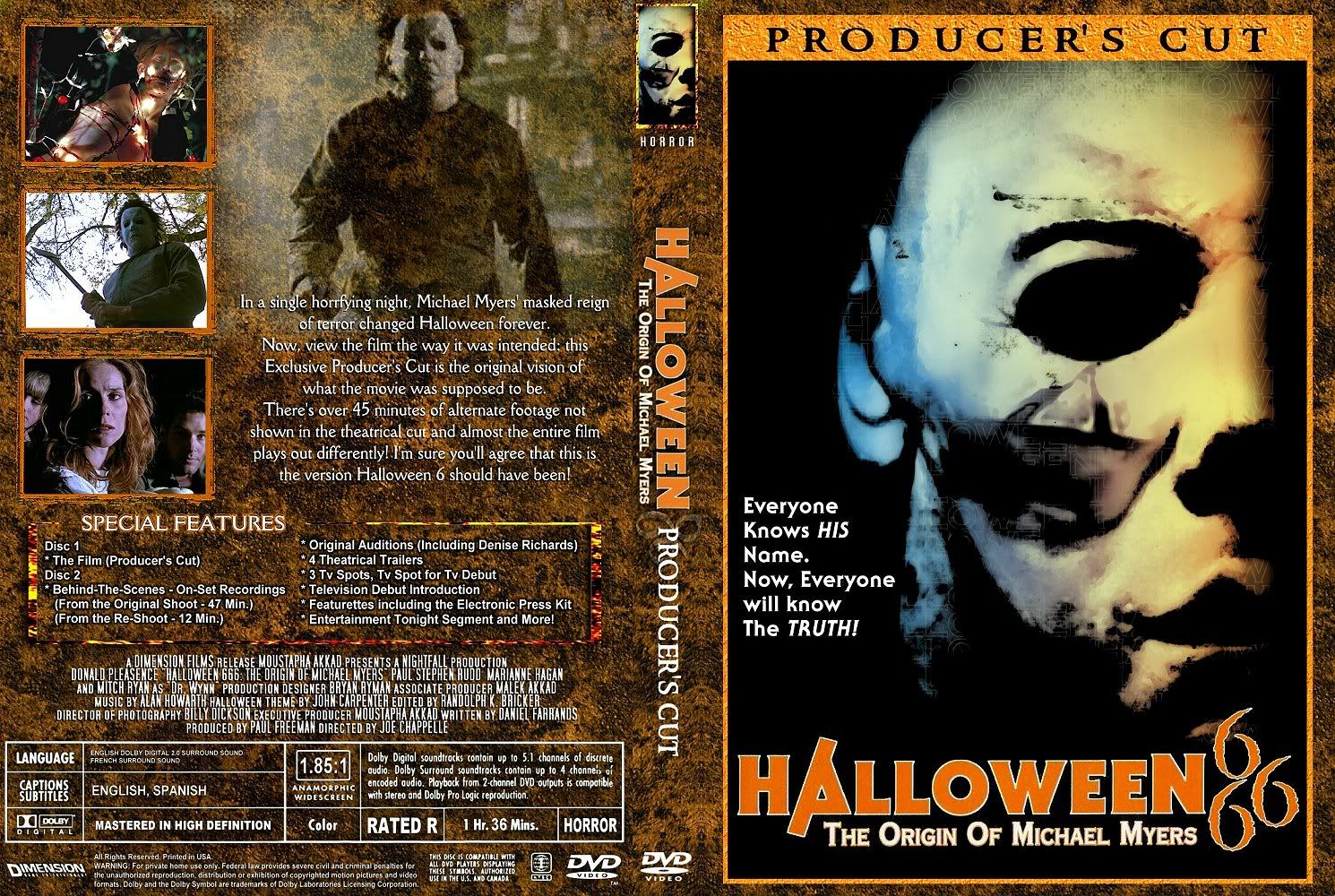 Halloween Collection - Halloween 6 Producer's Cut Custom DVD Cover 