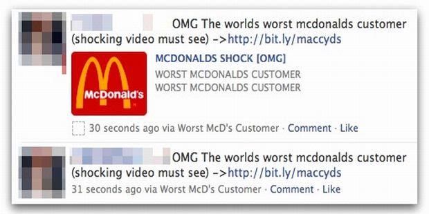 McDonald virus on Facebook