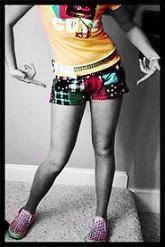 colorful outfit black and white and color splash Pictures, Images and Photos