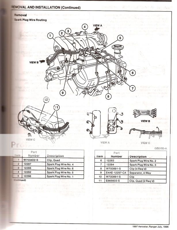1998 Ford ranger spark plug wire diagram #7