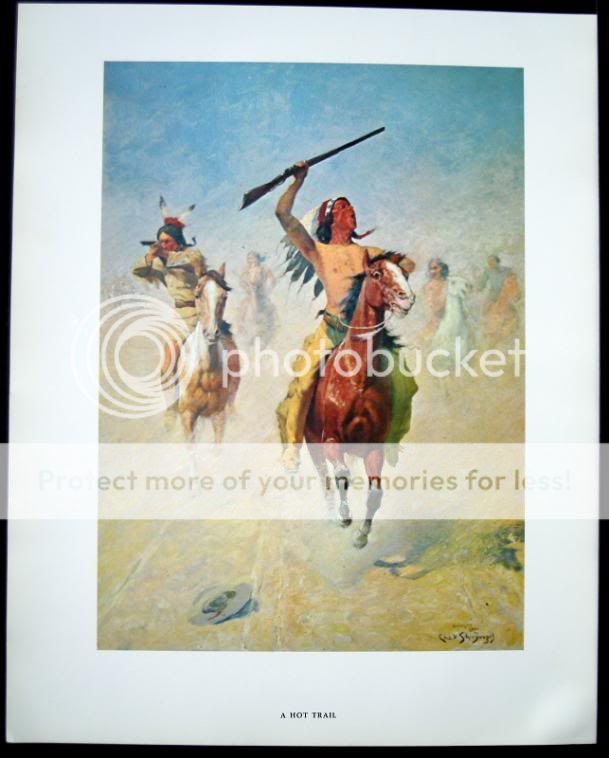 Print CHARLES SCHREYVOGEL American Indian War  