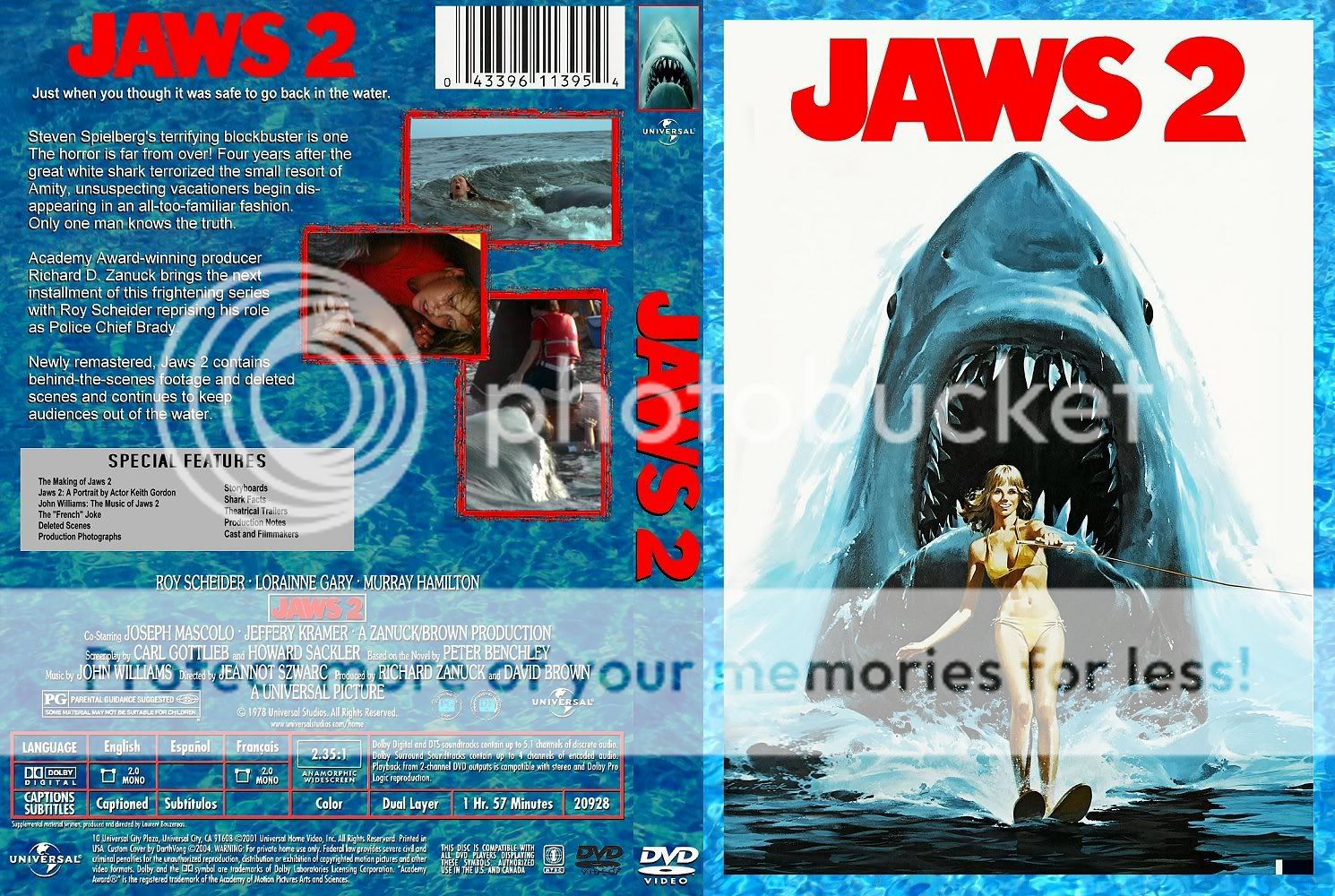 Jaws 2 - Custom DVD Cover Photo by cinemink | Photobucket